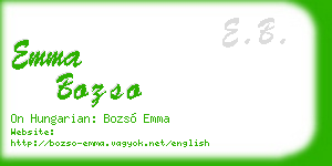 emma bozso business card